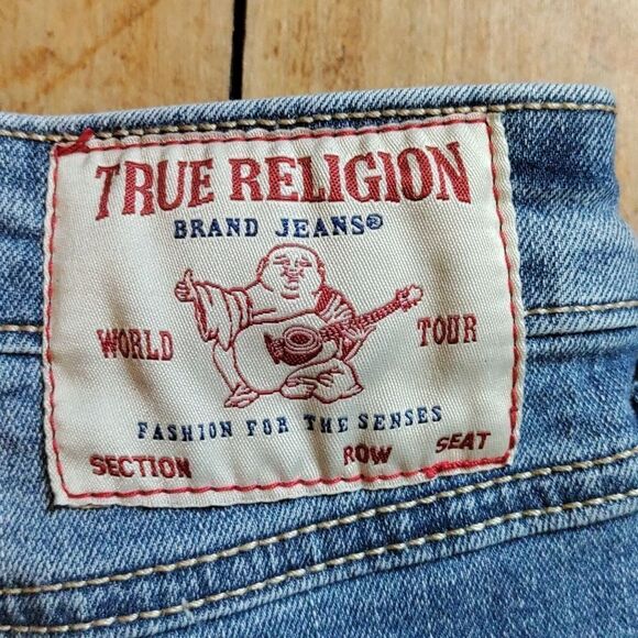 True Religion Halle Skinny Jeans Size 31 Raw Hem Cotton - Picture 6 of 13